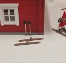 Ski og staver til liten nisse (6 cm) thumbnail